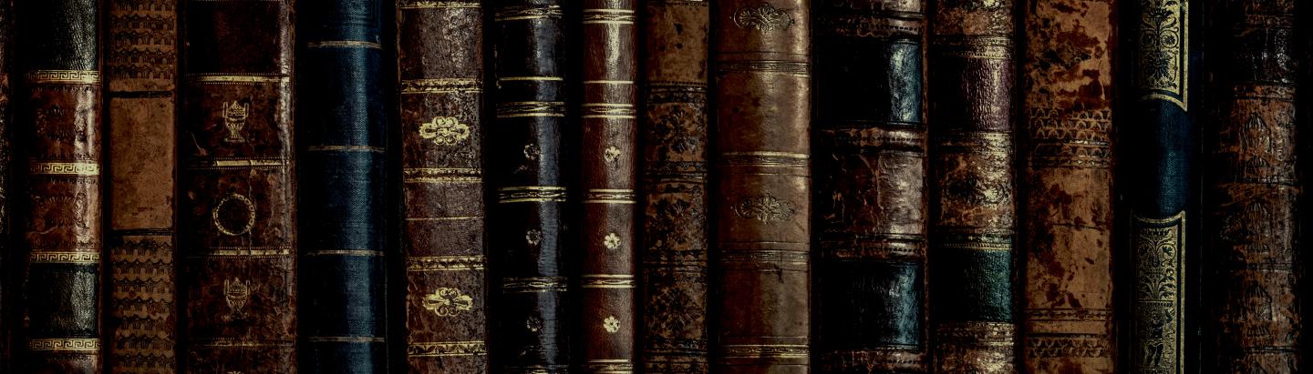 A row of old books