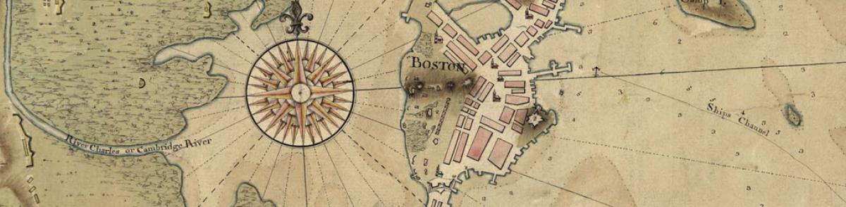 Map of Boston during the Revolutionary War